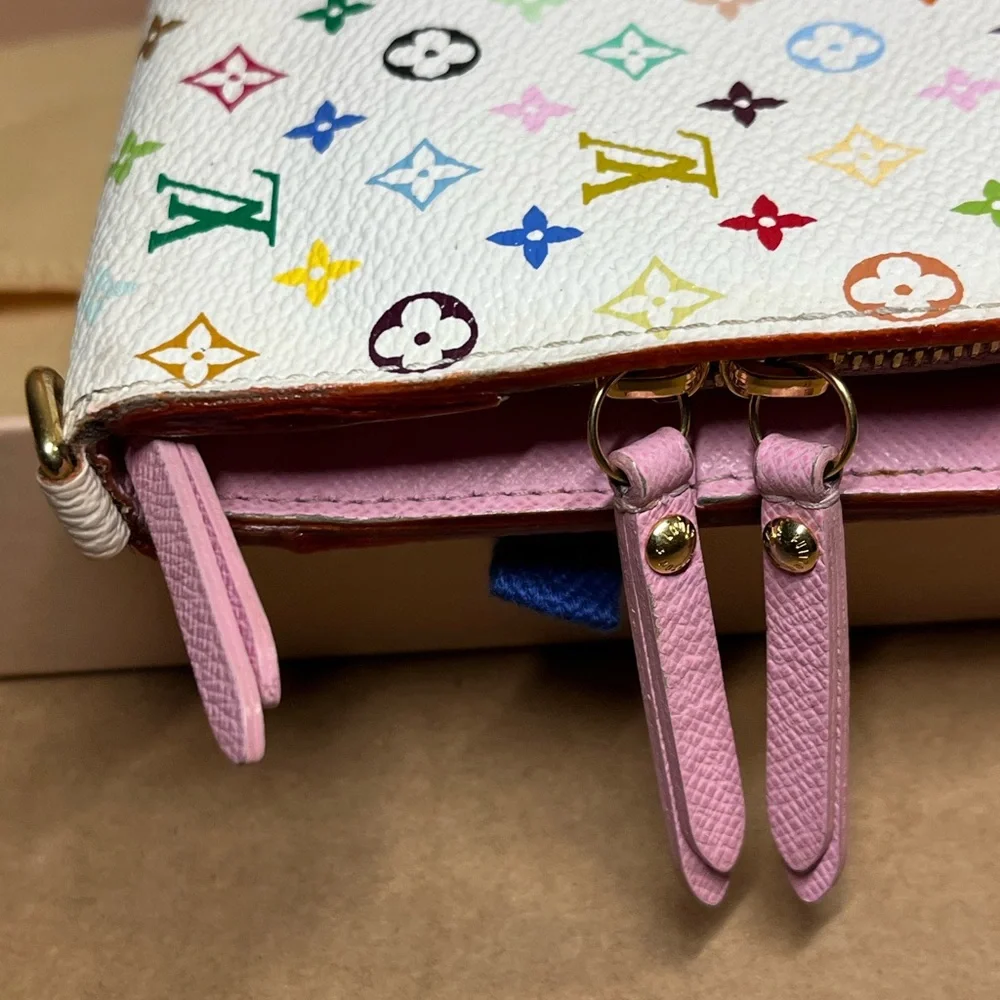 Louis Vuitton Monogram Multicolor insolite Wallet White and Litchi - Picture 11 of 15